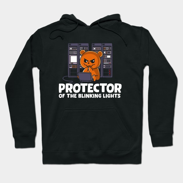 Protector of the Blinking Lights Networking Hoodie by NerdShizzle